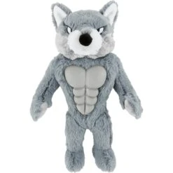 New Release 7 Frisco Wolf Muscle Plush Squeaky Dog Toy
