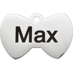 Frisco Stainless Steel Personalized Dog & Cat ID Tag, Bow Tie -Frisco 152997 PT2. AC SS1800 V1548964668