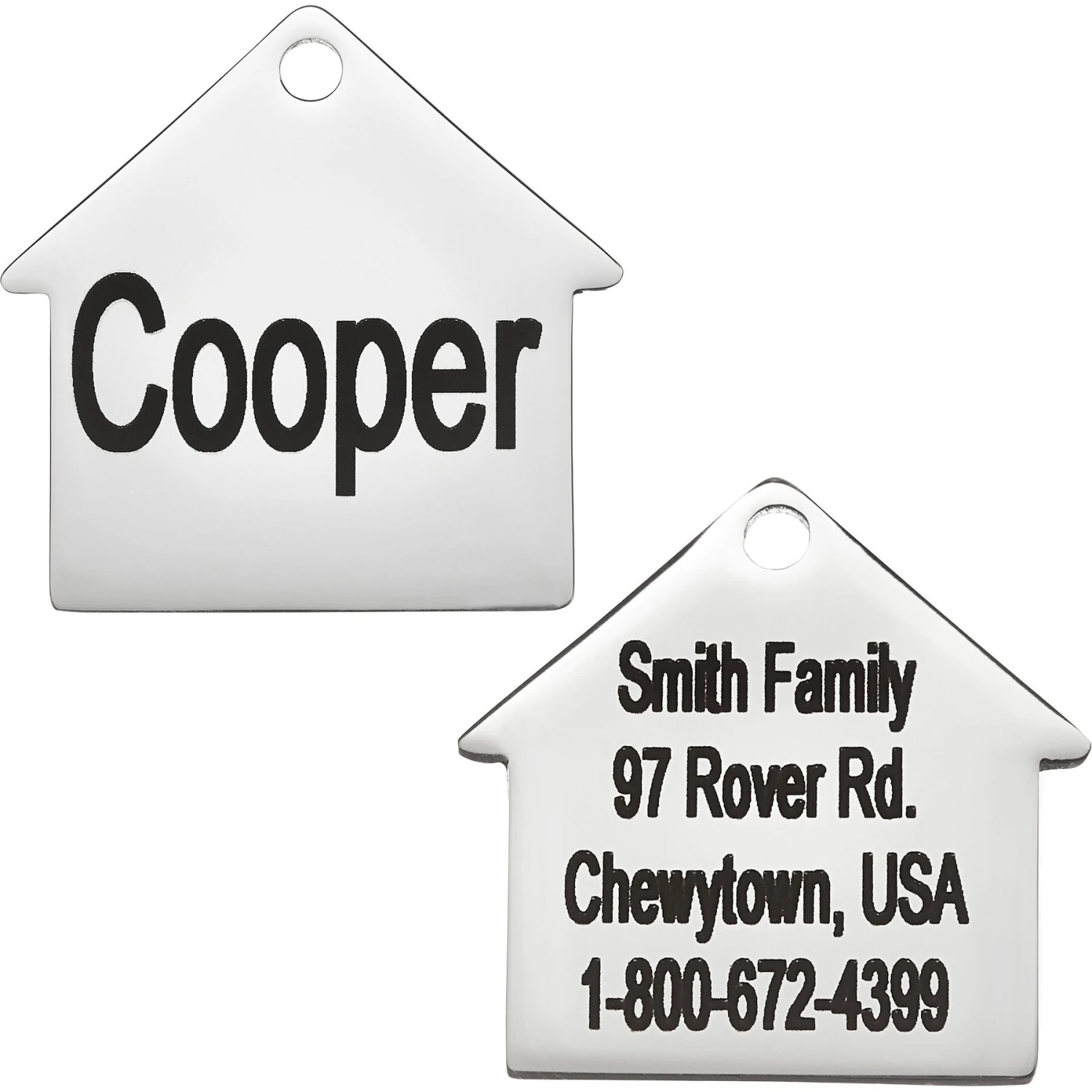 Frisco Stainless Steel Personalized Dog ID Tag, Dog House 3 Frisco Stainless Steel Personalized Dog ID Tag, Dog House