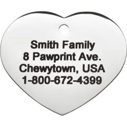 Frisco Personalized Dog & Cat ID Tag, Heart -Frisco 153006 PT3. AC SS1800 V1548964752