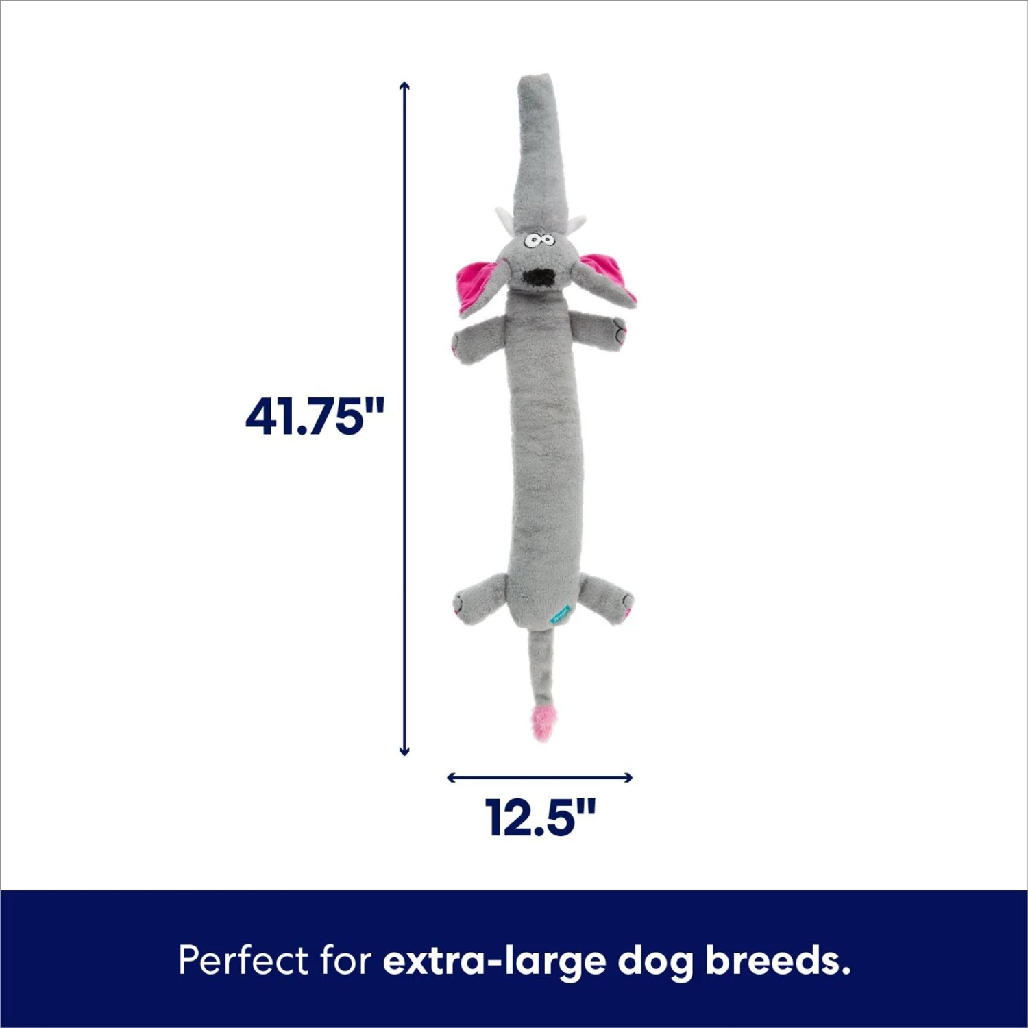 Frisco Elephant Wagazoo Plush Squeaky Dog Toy 4 Frisco Elephant Wagazoo Plush Squeaky Dog Toy - Image 2