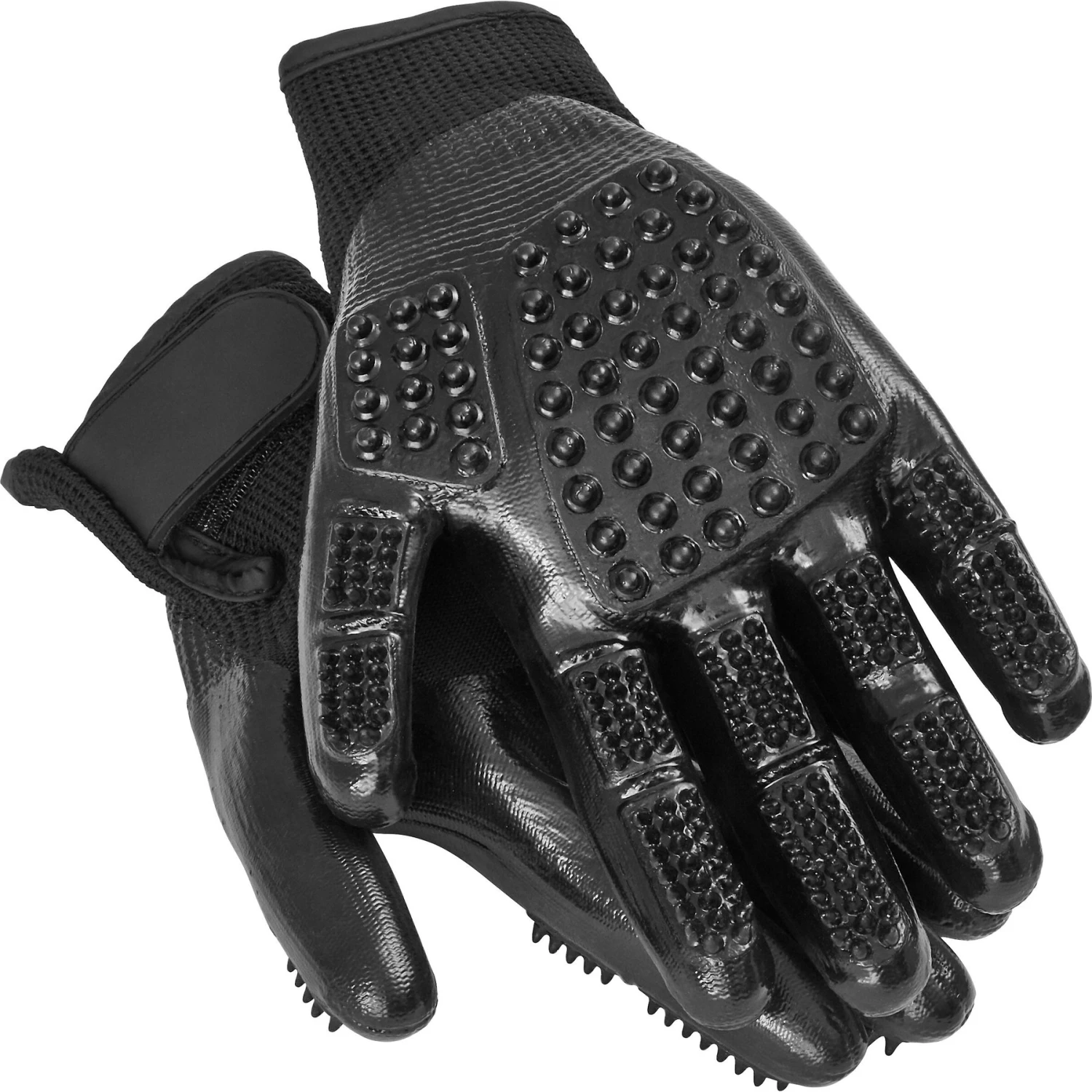 Frisco Dog & Cat Deshedding & Grooming Gloves, Black 3 Frisco Dog & Cat Deshedding & Grooming Gloves, Black
