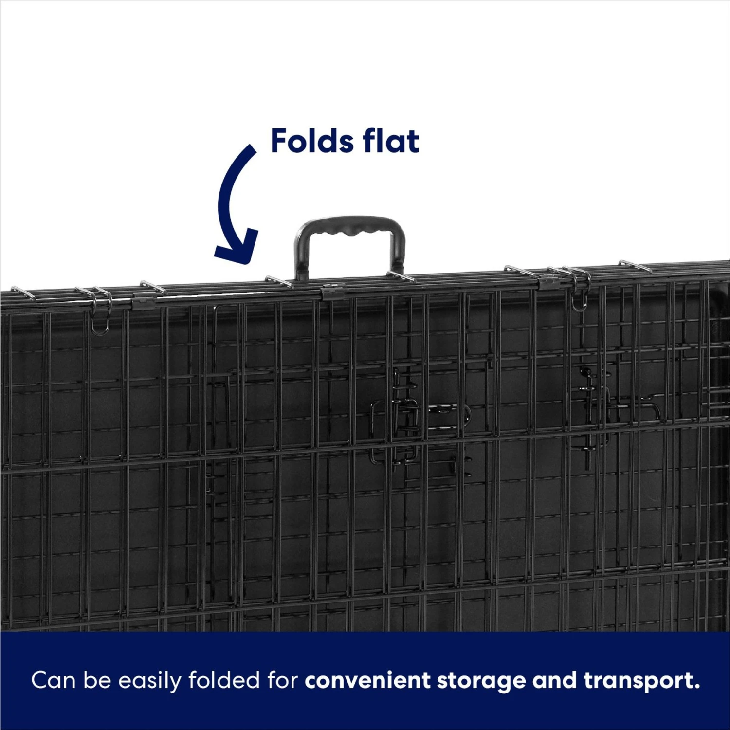 Frisco Fold & Carry Single Door Collapsible Wire Dog Crate & Mat Kit 6 Frisco Fold & Carry Single Door Collapsible Wire Dog Crate & Mat Kit - Image 4