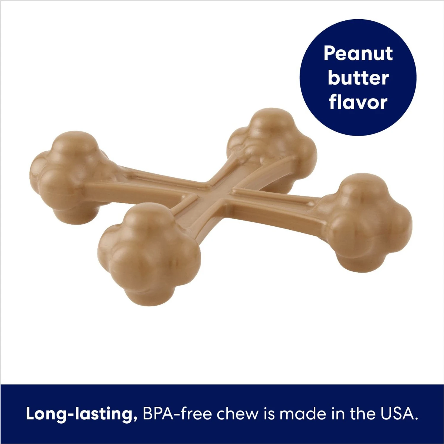 Frisco Peanut Butter Flavor Tough Nylon Dog Chew Toy 5 Frisco Peanut Butter Flavor Tough Nylon Dog Chew Toy - Image 3