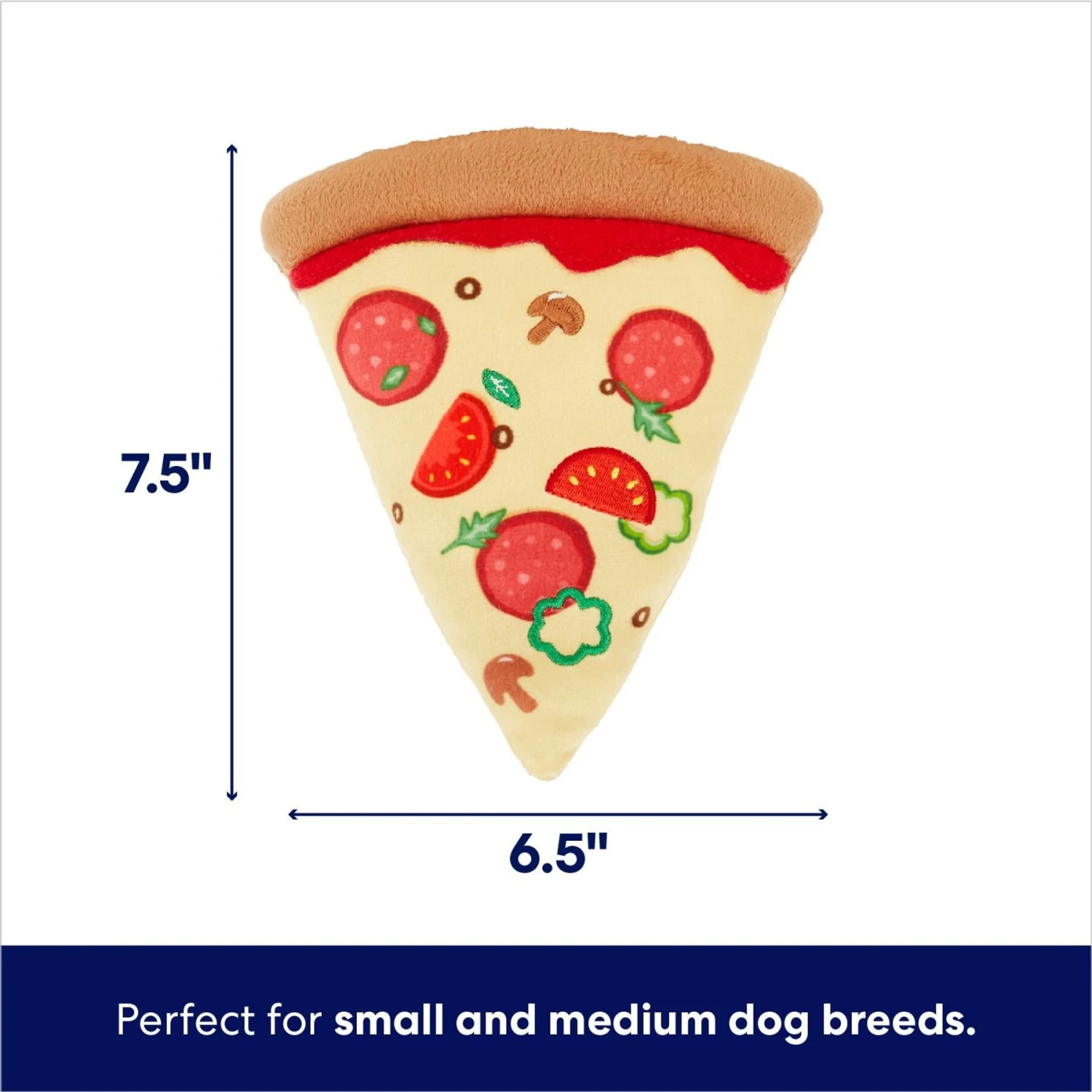 Frisco Pizza Slice Plush Squeaky Dog Toy 4 Frisco Pizza Slice Plush Squeaky Dog Toy - Image 2