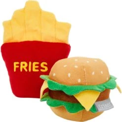 Frisco Burger & Fries Plush Squeaky Dog Toy