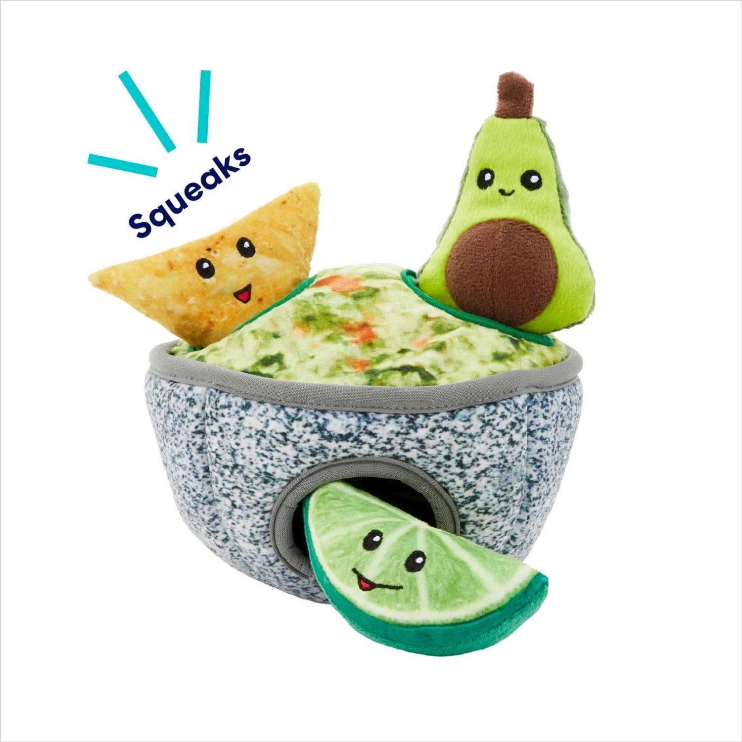 Frisco Guacamole Hide & Seek Puzzle Plush Squeaky Dog Toy 6 Frisco Guacamole Hide & Seek Puzzle Plush Squeaky Dog Toy - Image 4