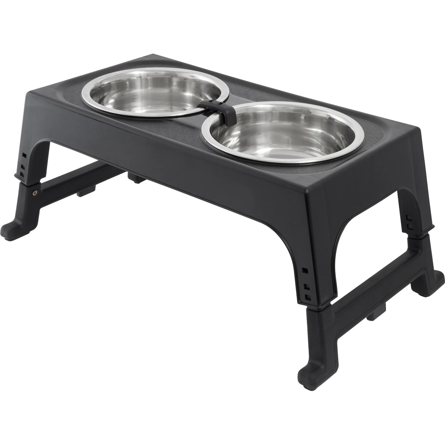 Frisco Stainless Steel Bowls With Adjustable Elevated Holder 3 Frisco Stainless Steel Bowls With Adjustable Elevated Holder