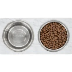 Frisco Marble Print Stainless Steel Double Elevated Dog Bowl -Frisco 216017 PT4. AC SS1800 V1591020400