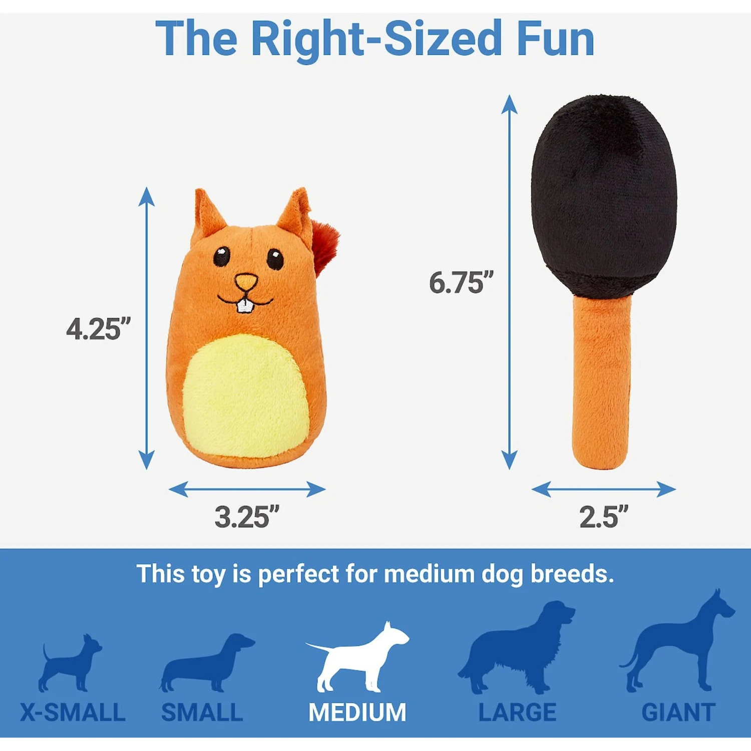 Frisco Retro Smack-a-Squirrel Hide & Seek Puzzle Plush Squeaky Dog Toy 5 Frisco Retro Smack-a-Squirrel Hide & Seek Puzzle Plush Squeaky Dog Toy - Image 3