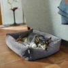 Frisco Velvet Rectangular Bolster Cat & Dog Bed -Frisco 232181 MAIN. AC SS1800 V1602690494