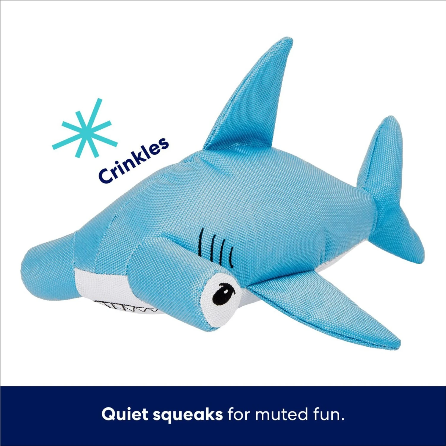 Frisco Hammerhead Shark Ballistic Nylon Plush Squeaky Dog Toy 5 Frisco Hammerhead Shark Ballistic Nylon Plush Squeaky Dog Toy - Image 3