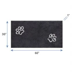 Frisco Microfiber Chenille Paw Print Doormat Runner -Frisco 235889 PT1. AC SS1800 V1603408913