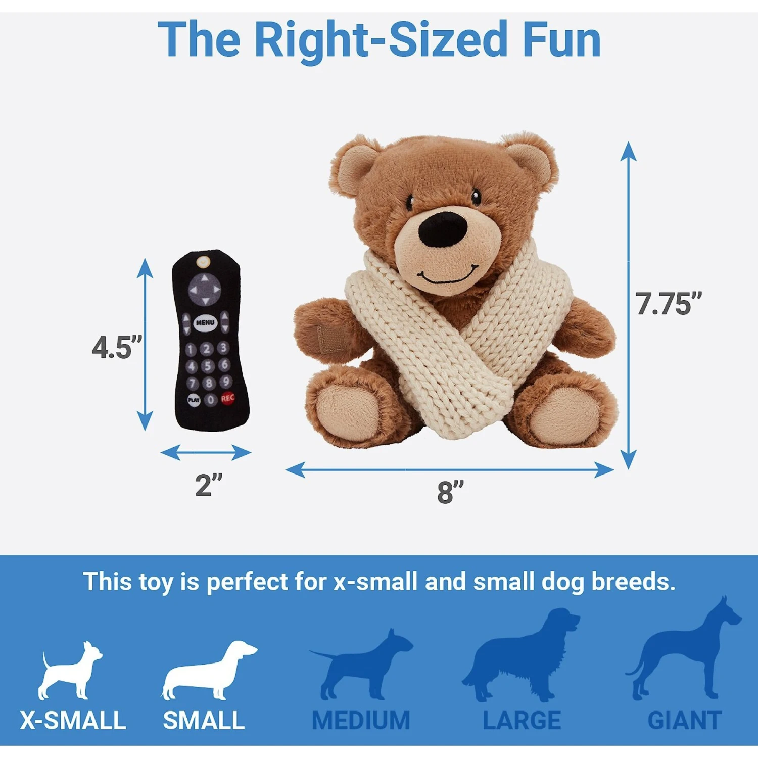 Frisco Zoomies & Chill Cozy Blanket Bear Plush Squeaky Dog Toy 4 Frisco Zoomies & Chill Cozy Blanket Bear Plush Squeaky Dog Toy - Image 2