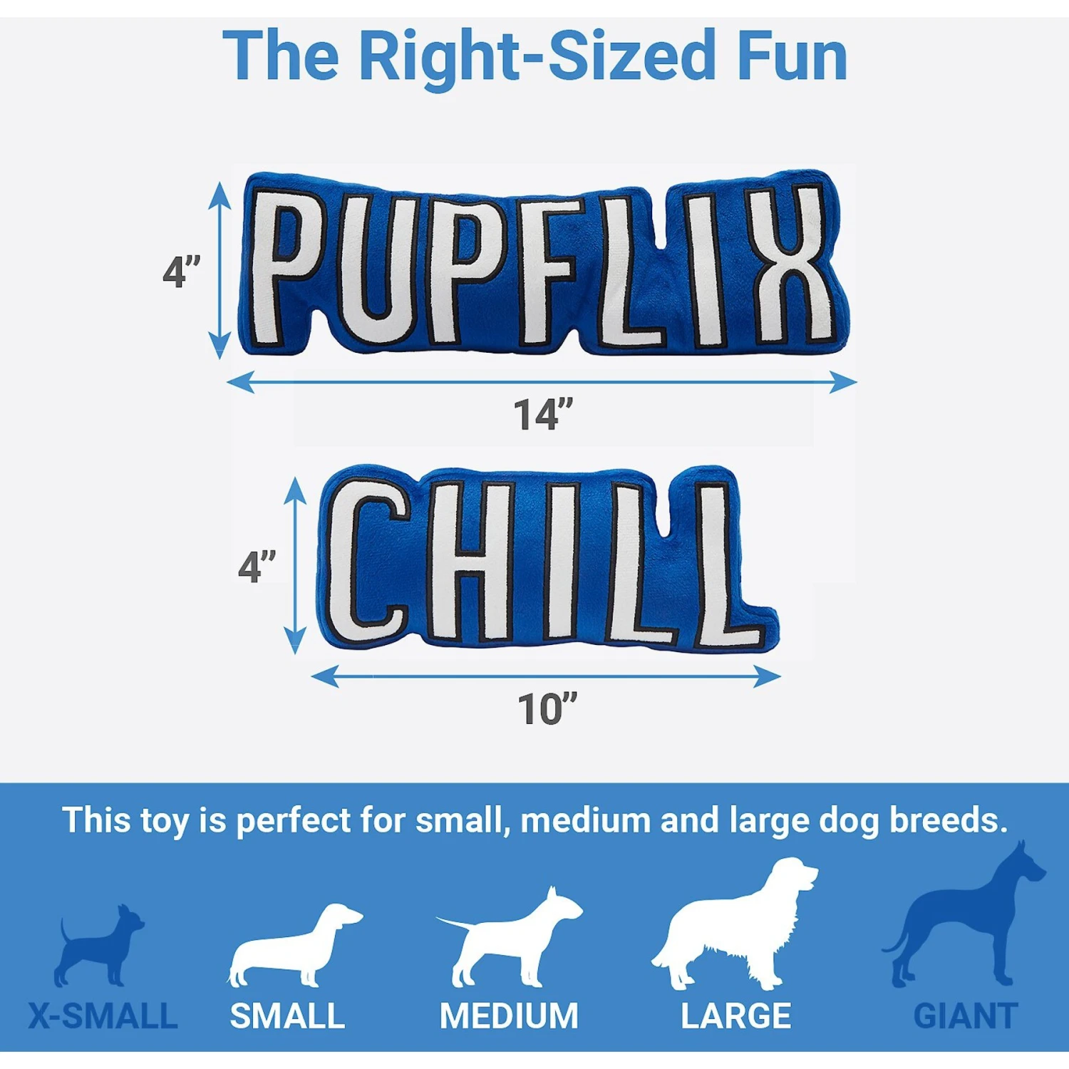 Frisco Zoomies & Chill Pupflix & Chill Plush Squeaky Dog Toy, 2 Count 4 Frisco Zoomies & Chill Pupflix & Chill Plush Squeaky Dog Toy, 2 Count - Image 2