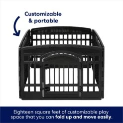 Frisco 4-Panel Dog Exercise Playpen With Door, 24-in -Frisco 244546 PT4. AC SS1800 V1603407098