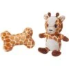 Frisco Giraffe Plush Squeaky Puppy Toy