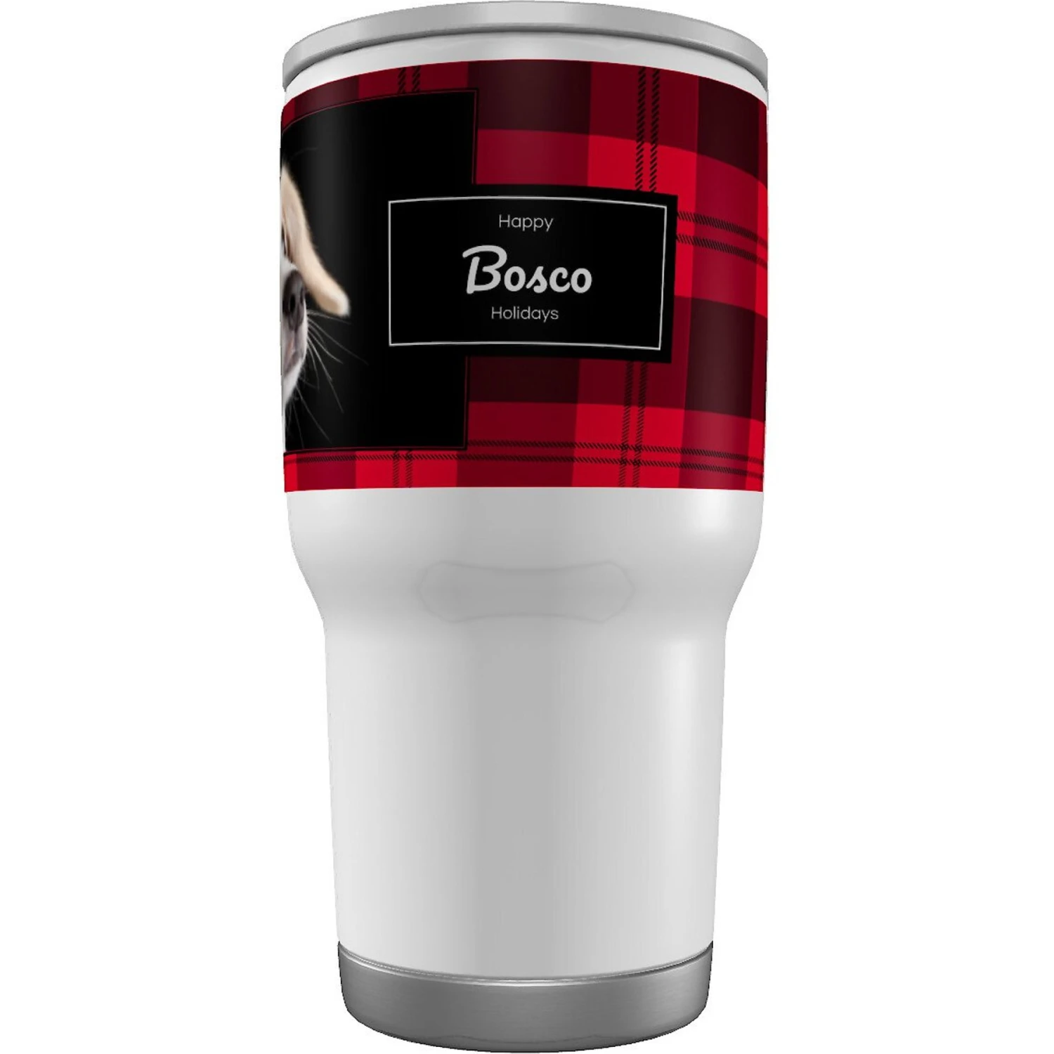 Frisco Double Walled Red Plaid Personalized Tumbler, 30-oz Cup 7 Frisco Double Walled Red Plaid Personalized Tumbler, 30-oz Cup - Image 5