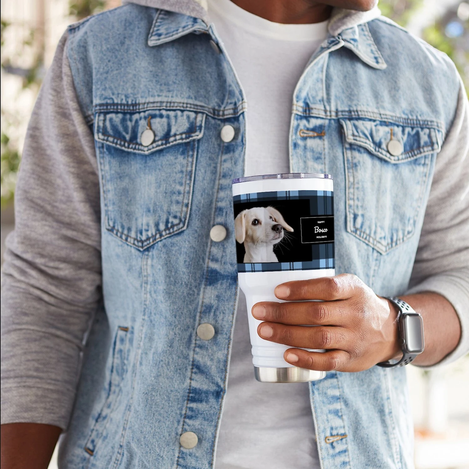 Frisco Double Walled Red Plaid Personalized Tumbler, 30-oz Cup 9 Frisco Double Walled Red Plaid Personalized Tumbler, 30-oz Cup - Image 7