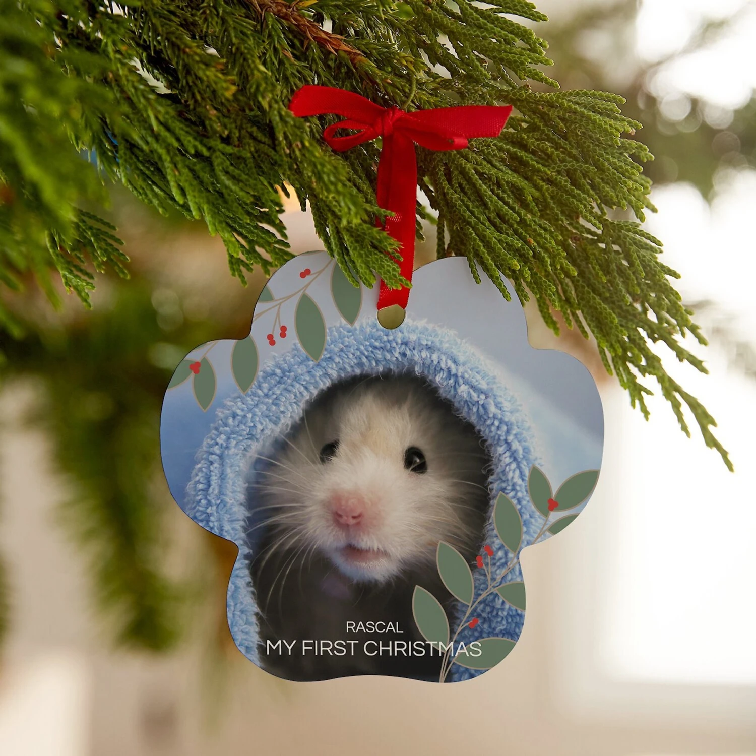 Frisco "My First Christmas" Paw Shape Metal Personalized Dog & Cat Holiday Ornament 4 Frisco "My First Christmas" Paw Shape Metal Personalized Dog & Cat Holiday Ornament - Image 3