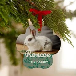 Frisco Holly Leaves Paw Shape Metal Personalized Dog & Cat Holiday Ornament -Frisco 249375 PT2. AC SS1800 V1608350848