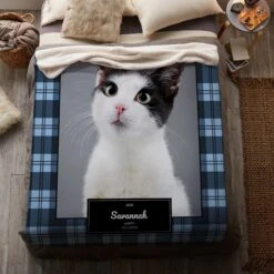 Frisco Plaid Sherpa Fleece Personalized Blanket, 60" X 80" -Frisco 249435 PT4. AC SS1800 V1610769585