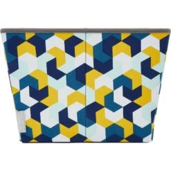 Frisco Rectangle Collapsible Pet Toy Storage Bin, Yellow Geometric -Frisco 250578 PT5. AC SS1800 V1615572202