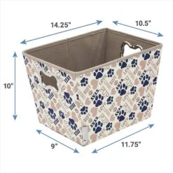 Frisco Rectangle Collapsible Pet Toy Storage Bin, Tan Novelty Paws 9 Frisco Rectangle Collapsible Pet Toy Storage Bin, Tan Novelty Paws -Frisco 250581 PT2. AC SS1800 V1613773601