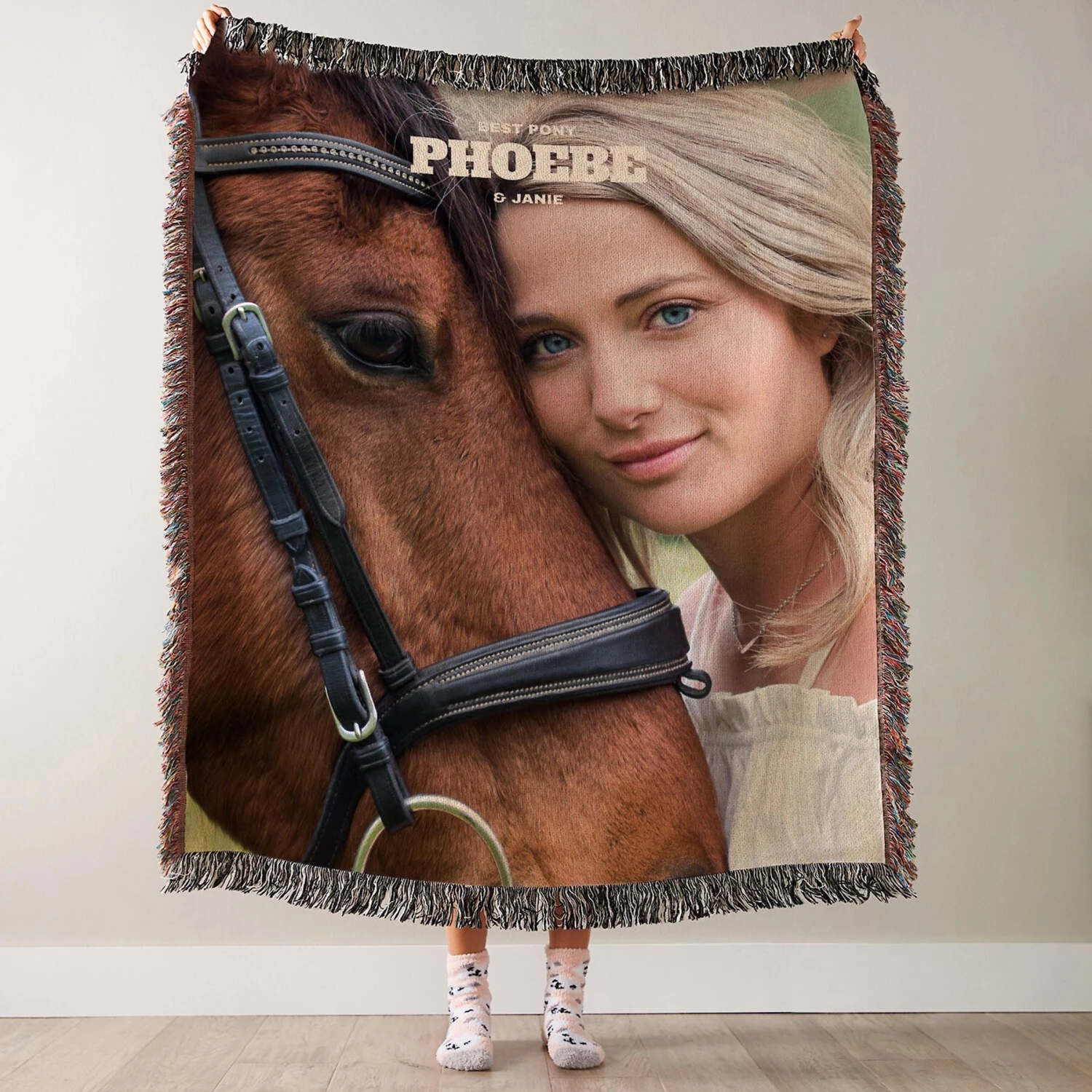 Frisco Portrait Woven Throw Personalized Blanket, 60" X 80" 5 Frisco Portrait Woven Throw Personalized Blanket, 60" X 80" - Image 3