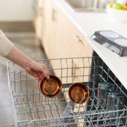 Frisco Copper Stainless Steel Double Dog & Cat Bowls With Black Marble Stand -Frisco 253058 PT7. AC SS1800 V1616595501