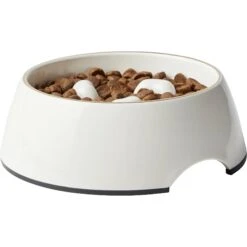 Frisco Melamine Slow Feed Dog & Cat Bowl With Gold Trim -Frisco 253066 PT3. AC SS1800 V1616597851