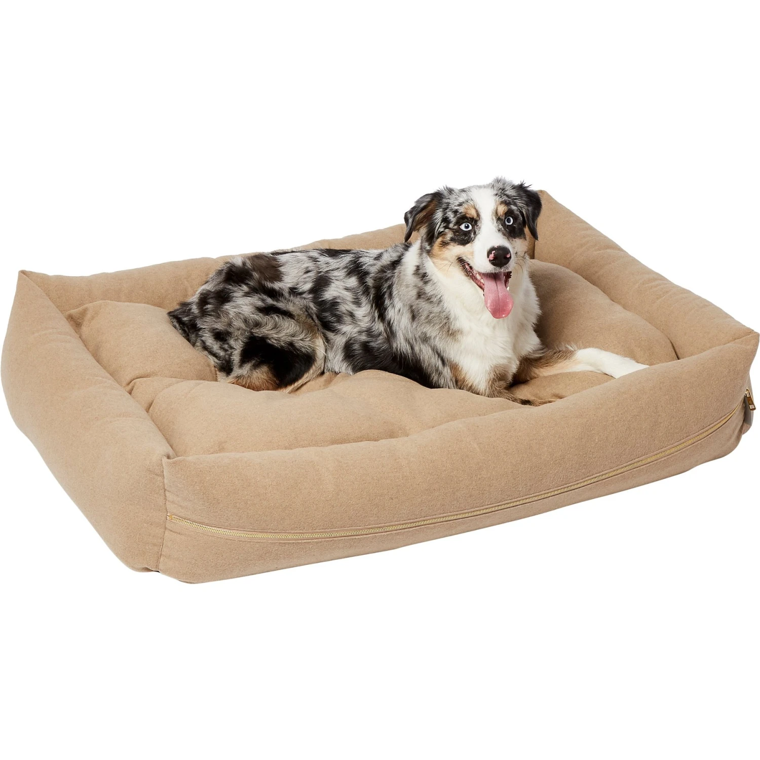 Frisco Faux Felt Reversible Modern Zipper Bolster Cat & Dog Bed 6 Frisco Faux Felt Reversible Modern Zipper Bolster Cat & Dog Bed - Image 4