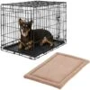 Frisco Heavy Duty Fold & Carry Double Door Collapsible Wire Dog Crate & Frisco Micro Terry Dog Crate Mat -Frisco 255531 MAIN. AC SS1800 V1604149312