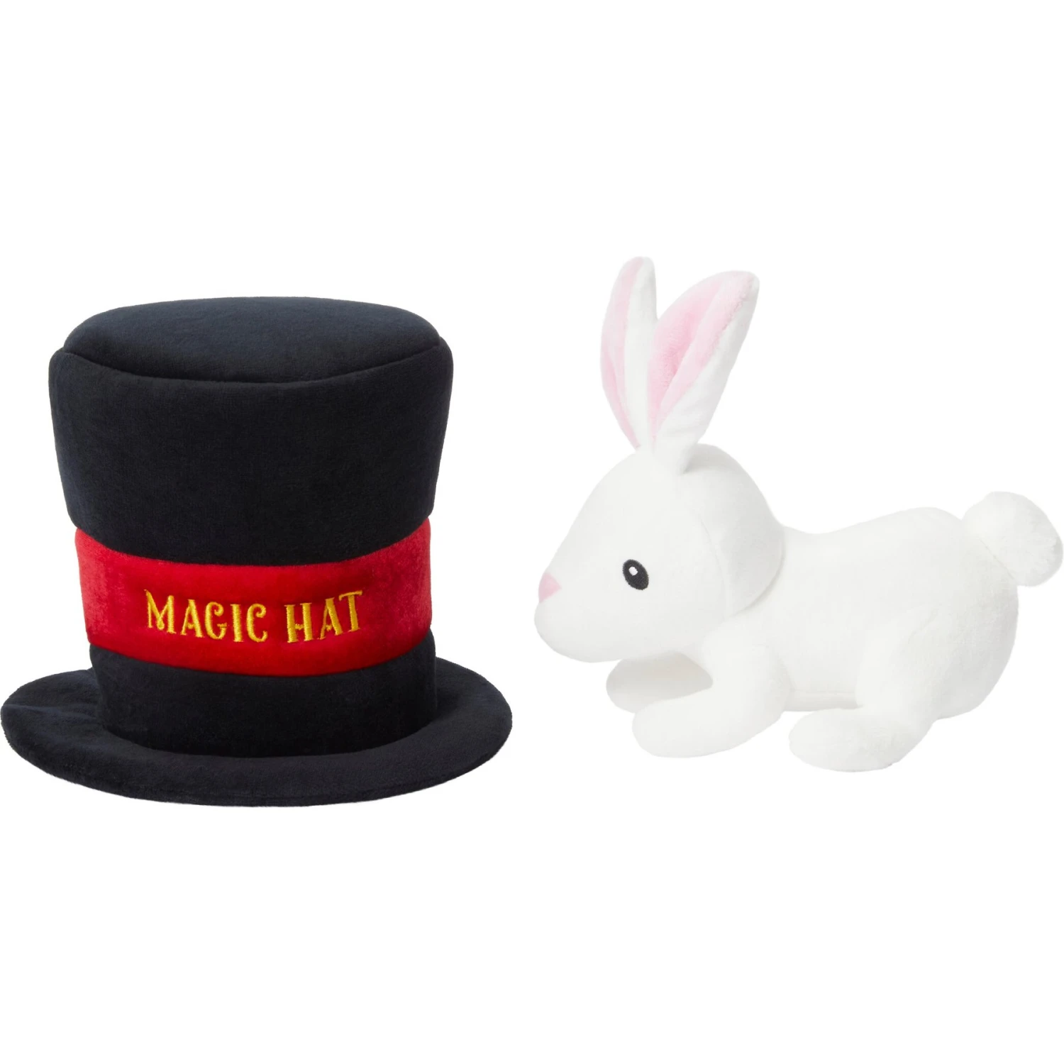 Frisco Magic Rabbit In A Hat 2-in-1 Plush Squeaky Dog Toy 5 Frisco Magic Rabbit In A Hat 2-in-1 Plush Squeaky Dog Toy - Image 3
