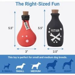 Frisco Magic Potions Latex Squeaky Dog Toy, 2 Count -Frisco 265632 PT1. AC SS1800 V1623351742
