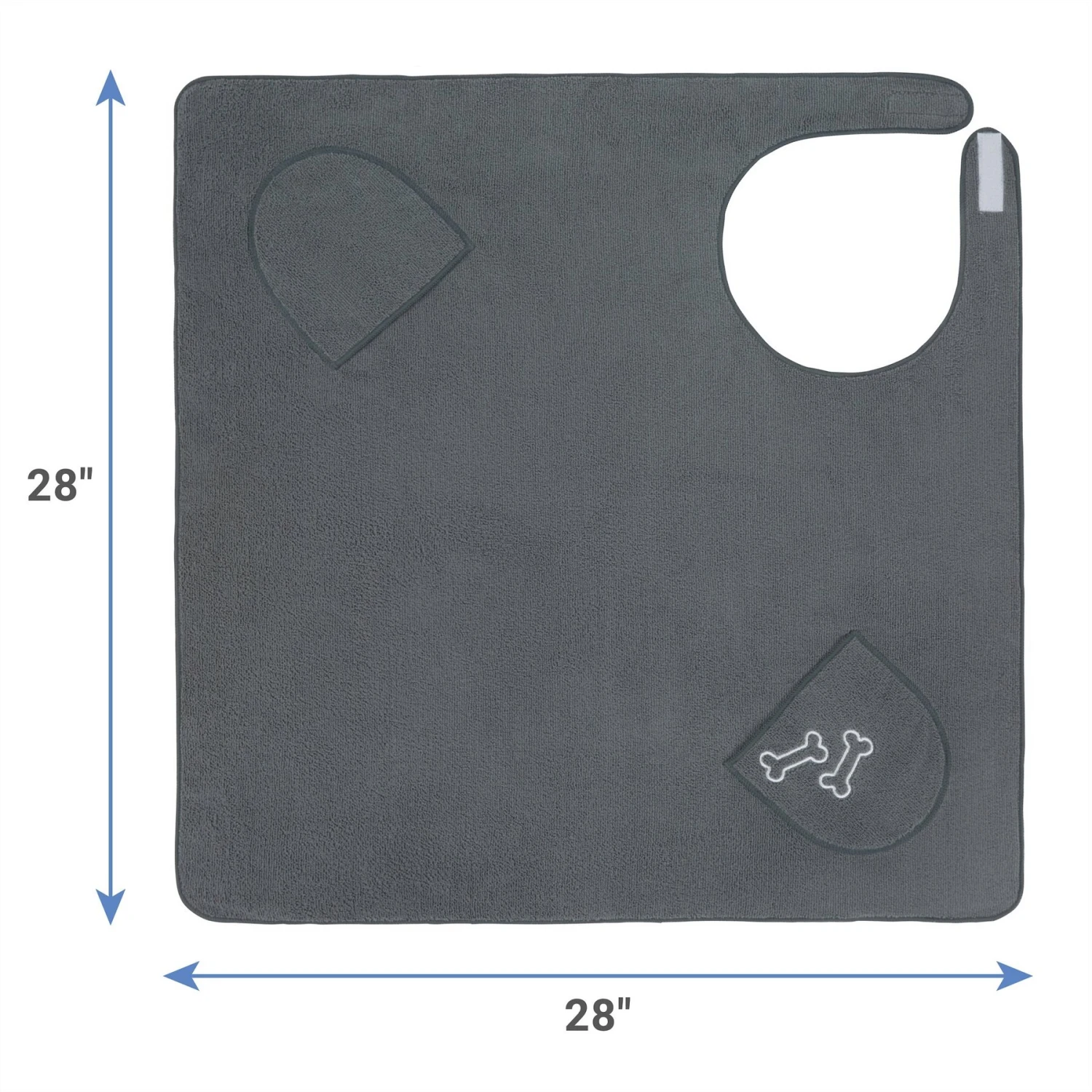 Frisco Embroidered Pawprint Microfiber Dog Bath Cape Towel 4 Frisco Embroidered Pawprint Microfiber Dog Bath Cape Towel - Image 2