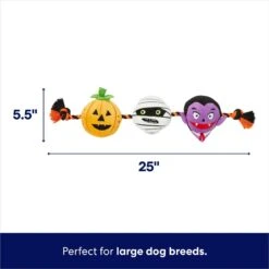 Frisco Halloween Haunted Friends Plush With Rope Squeaky Dog Toy -Frisco 270500 PT1. AC SS1800 V1689876672