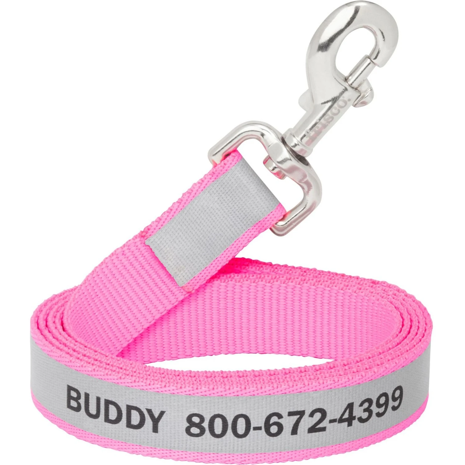 Frisco Solid Polyester Personalized Reflective Dog Leash 3 Frisco Solid Polyester Personalized Reflective Dog Leash