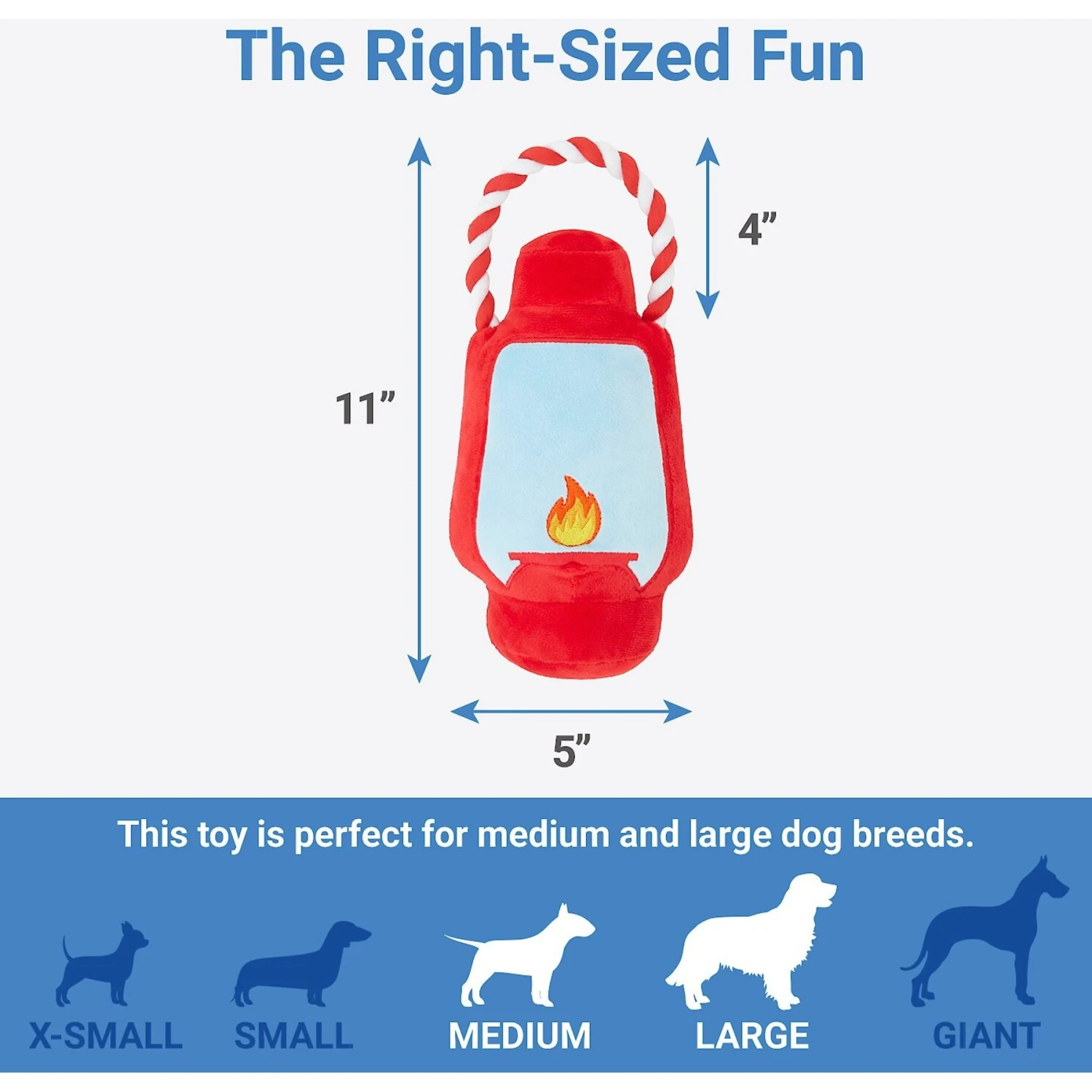 Frisco Camping Lantern Plush With Rope Squeaky Dog Toy 4 Frisco Camping Lantern Plush With Rope Squeaky Dog Toy - Image 2