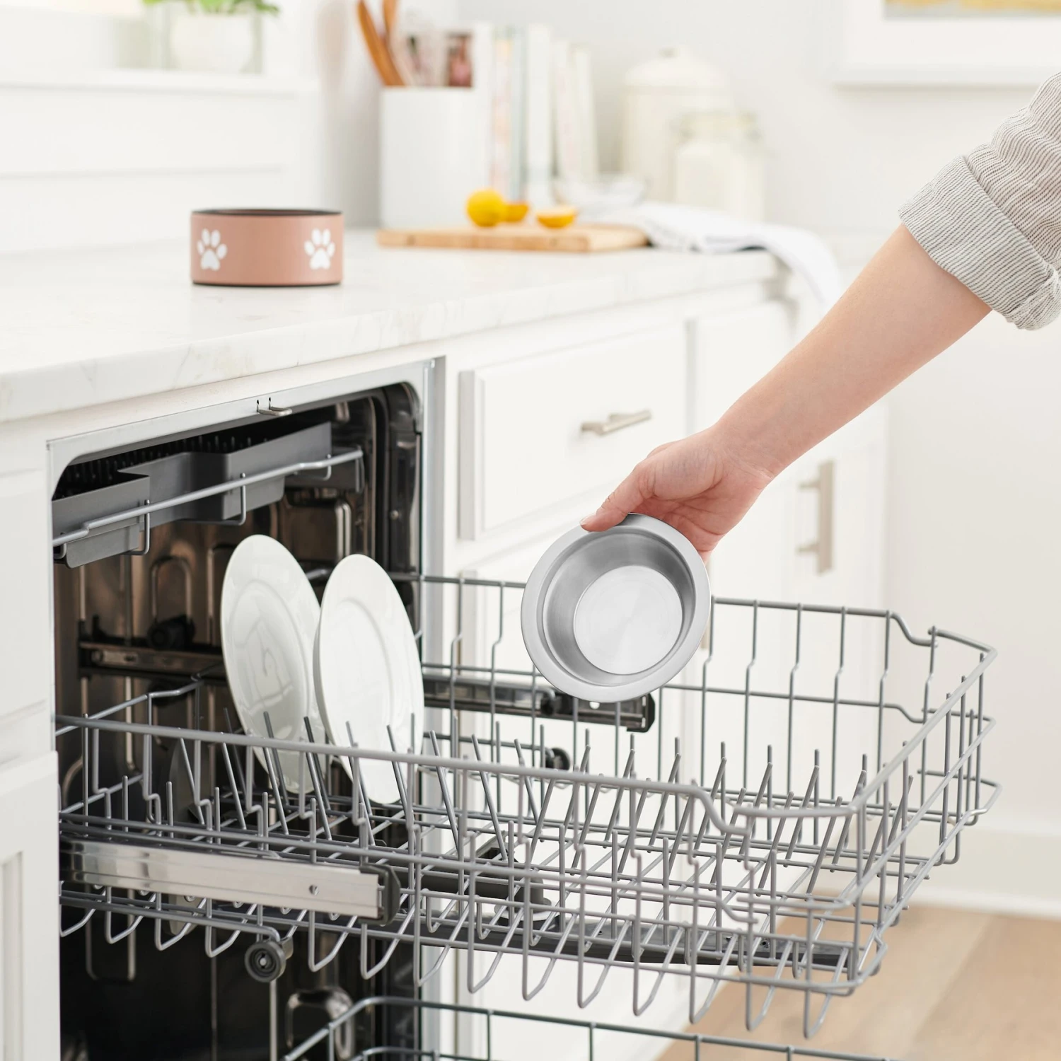Frisco Paw Print Non-Skid Stainless Steel Dog & Cat Bowl 9 Frisco Paw Print Non-Skid Stainless Steel Dog & Cat Bowl - Image 7