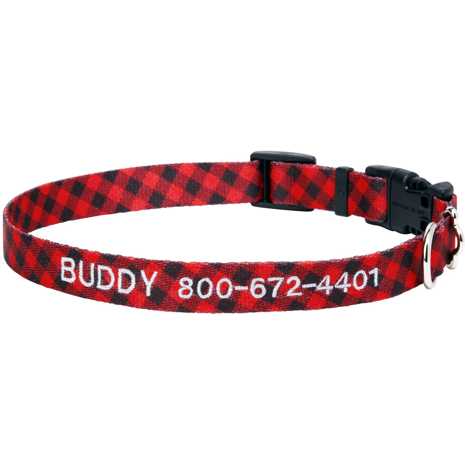 Frisco Buffalo Check Polyester Personalized Dog Collar 3 Frisco Buffalo Check Polyester Personalized Dog Collar