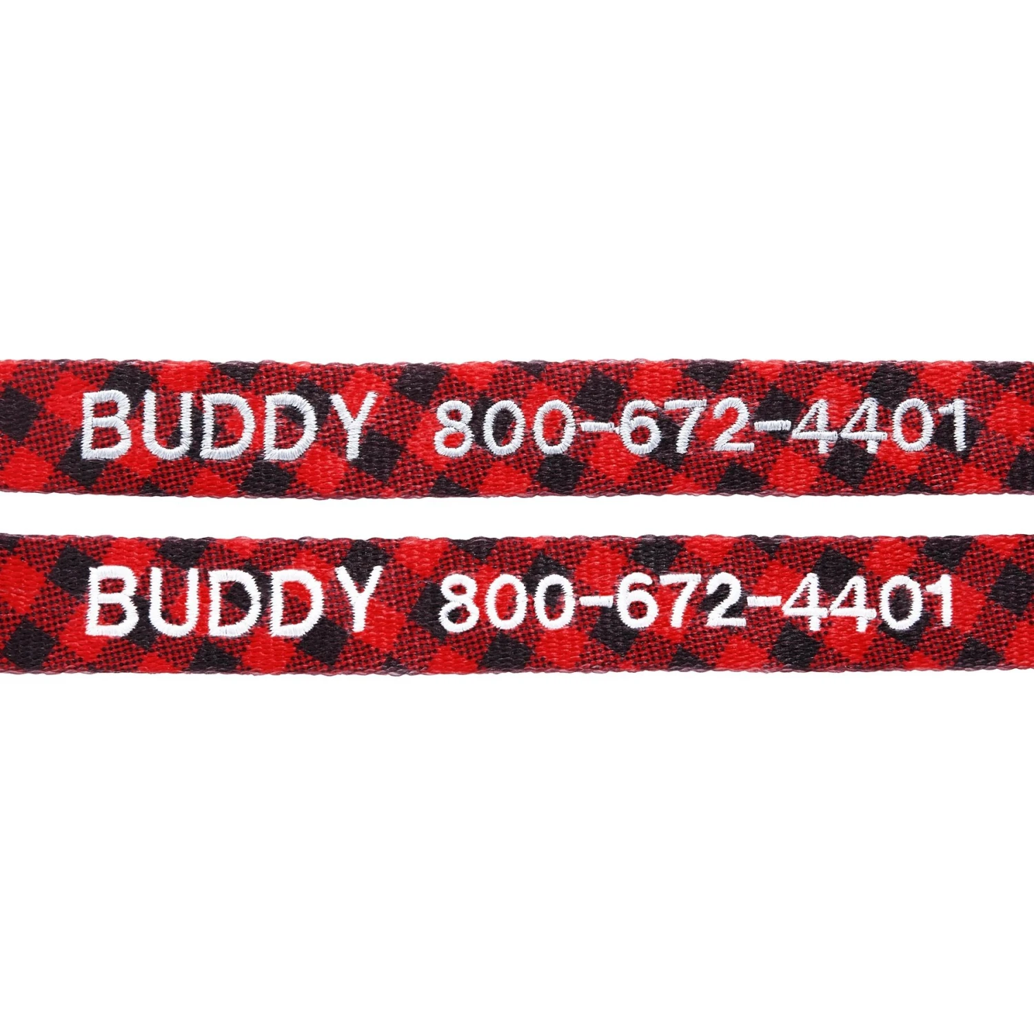 Frisco Buffalo Check Polyester Personalized Dog Collar 5 Frisco Buffalo Check Polyester Personalized Dog Collar - Image 3