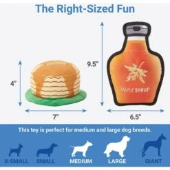 Frisco Fall Pancakes & Maple Syrup Plush Squeaky Dog Toy, 2 Count -Frisco 285627 PT1. AC SS1800 V1636990879