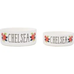 Frisco Flower Ceramic Personalized Dog Bowl 14 Frisco Flower Ceramic Personalized Dog Bowl -Frisco 286985 PT5. AC SS1800 V1625860262
