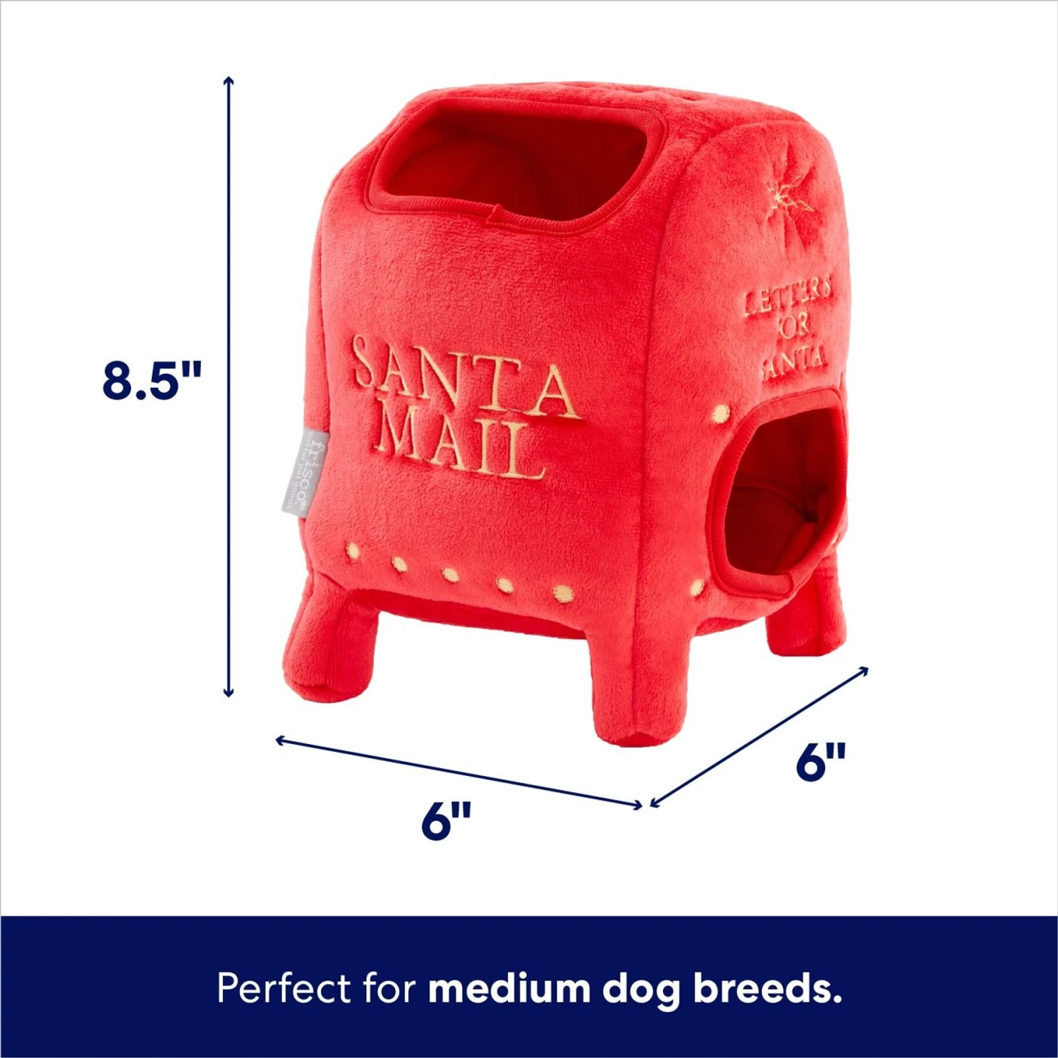 Frisco Holiday North Pole Mailbox Hide & Seek Puzzle Plush Squeaky Dog Toy 4 Frisco Holiday North Pole Mailbox Hide & Seek Puzzle Plush Squeaky Dog Toy - Image 2