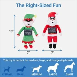 Frisco Holiday Bad Santa & Elf Plush Squeaky Dog Toy 6 Frisco Holiday Bad Santa & Elf Plush Squeaky Dog Toy -Frisco 287223 PT1. AC SS1800 V1637705015