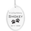 Frisco "In Loving Memory" Paw Glass Personalized Ornament 1 Frisco "In Loving Memory" Paw Glass Personalized Ornament -Frisco 295081 MAIN. AC SS1800 V1697131931