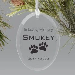 Frisco "In Loving Memory" Paw Glass Personalized Ornament 14 Frisco "In Loving Memory" Paw Glass Personalized Ornament -Frisco 295081 PT5. AC SS1800 V1697131931