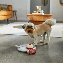 Frisco Brunch Pastry Plate Plush Squeaky Dog Toy -Frisco 297262 PT3. AC SS1800 V1642087931