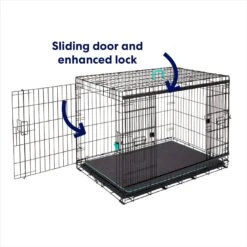 Frisco Heavy Duty Enhanced Lock Sliding Double Door Fold & Carry Wire Dog Crate & Mat Kit -Frisco 297461 PT3. AC SS1800 V1633114897